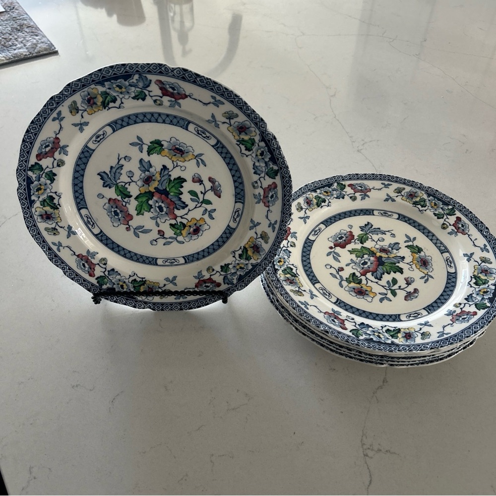 WR Midwinter Burslem Plates 10" Vintage English Porcelain- set of 6 plates